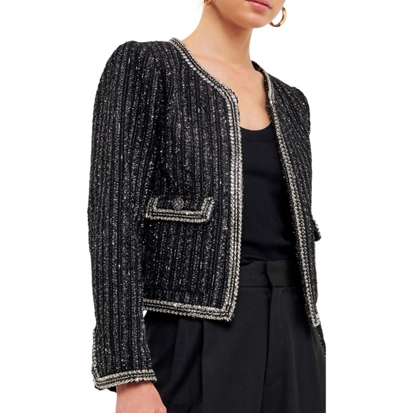 New Endless Rose Sequin Tweed Jacket